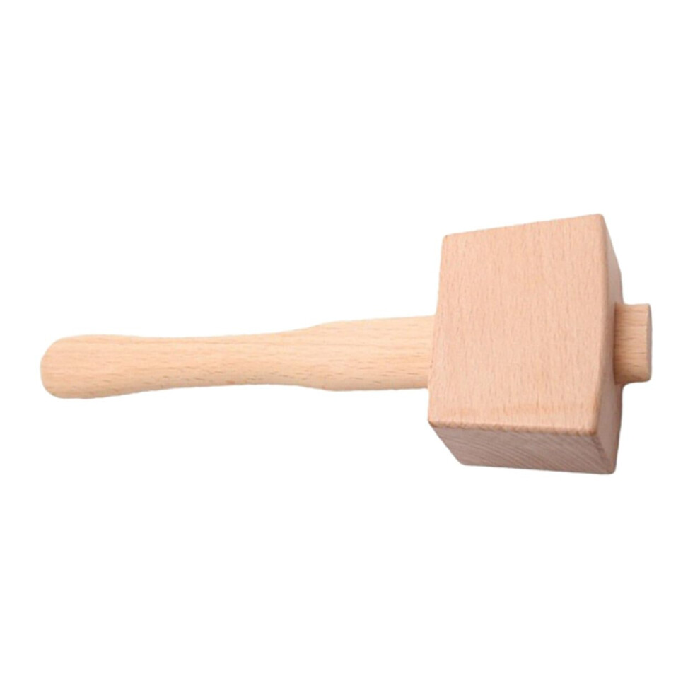 Wooden Mallet Handcrafted Woodworking Hammer For Leathercraft And Wood Carving Polished Surface Comfortable Grip 9347817812183