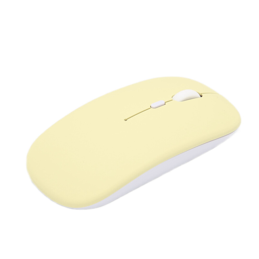 Mini Portable Cordless Mouse, 3 Speed Dpi, Frosted Yellow 8751377439031