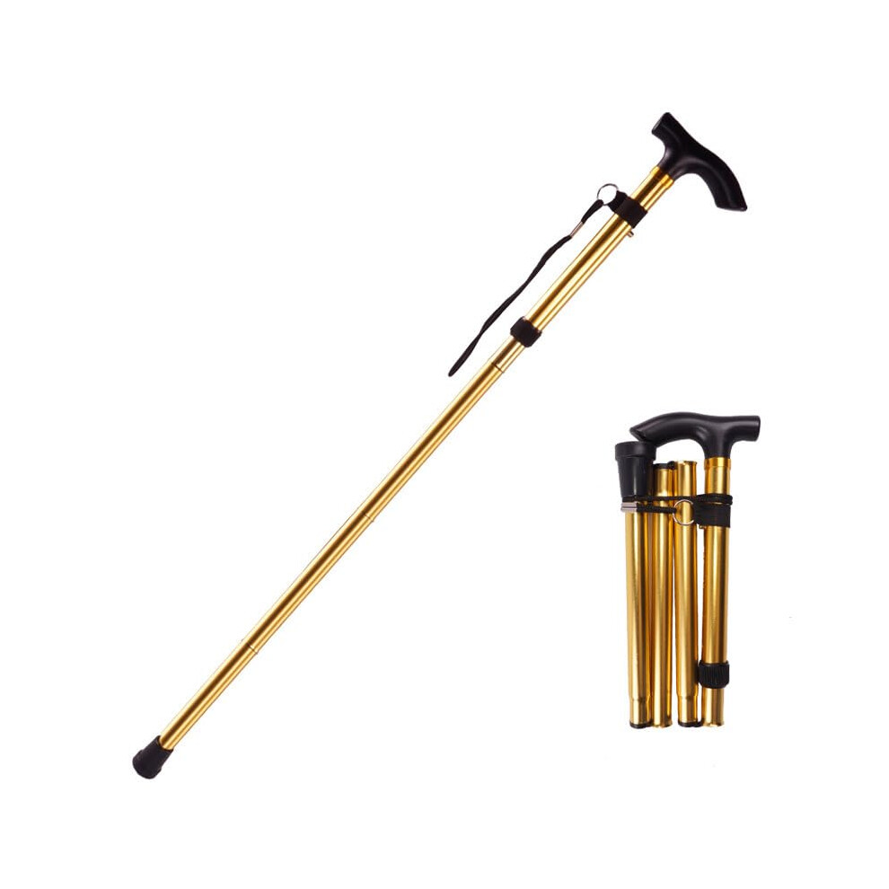 Walking Cane for Seniors Adjustable Folding Aluminum Stick with NonSlip Base and Ergonomic Grip