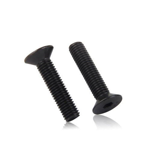M2M8 Black 10.9 Grade Hex Socket Flat Head Screws, Rust Resistant, Precision Thread, 16mm