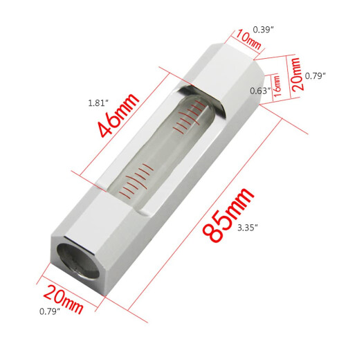 0.02mm High Precision Horizontal Bubble Level Tool - Small Aluminum Builder Level in Silver Color 1