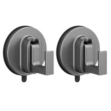 Suction Cup Hooks 2Piece Reusable HeavyDuty Wreath Hooks For Front Door Kitchen Bathroom Shower 2.76 x 2.76 x 2.36 in