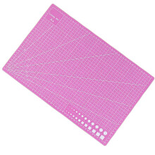 A3 Pink Self Healing Rotary Cutting Mat Double Sided Grid for Crafts and Blade Protection