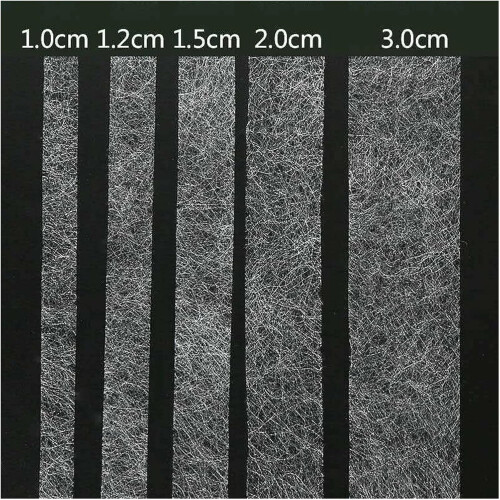 Hem Tape IronOn For Trousers, 50m Roll, DoubleSided NonWoven Interlining, 2cm Width, Black 1