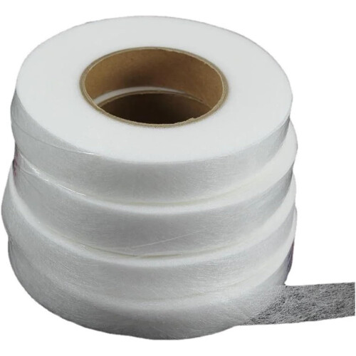 Hem Tape IronOn For Trousers, 50m Roll, DoubleSided NonWoven Interlining, 2cm Width, Black 2
