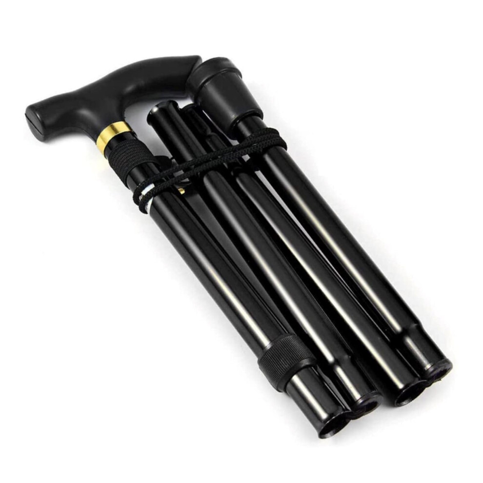 Adjustable Lightweight Folding Walking Stick with Strap and NonSlip Ergonomic Grip for Elderly