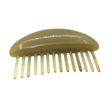 Wide Tooth Horn Comb for Detangling and Scalp Massage Relief, Natural 14 Teeth Hair Tool