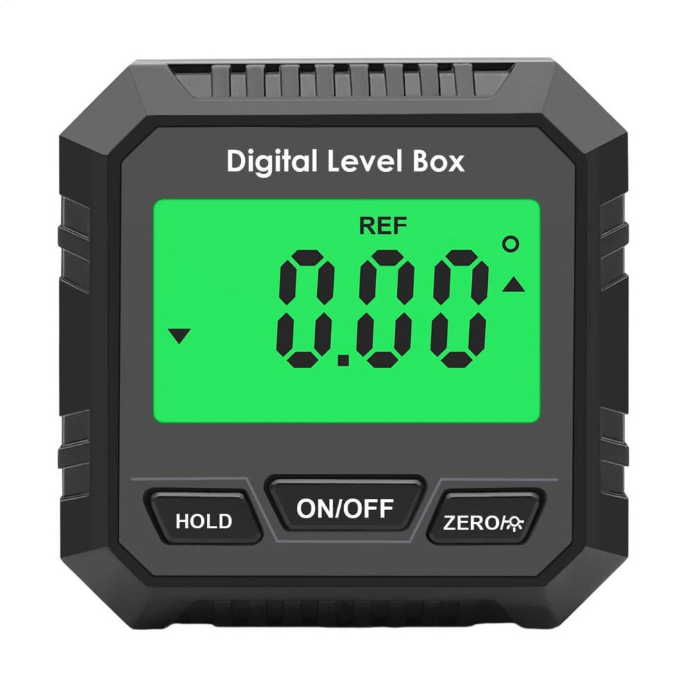 Magnetic Angle Finder Digital Lcd Display Protractor Portable Waterproof Inclinometer Black Woodworking 9187378581261