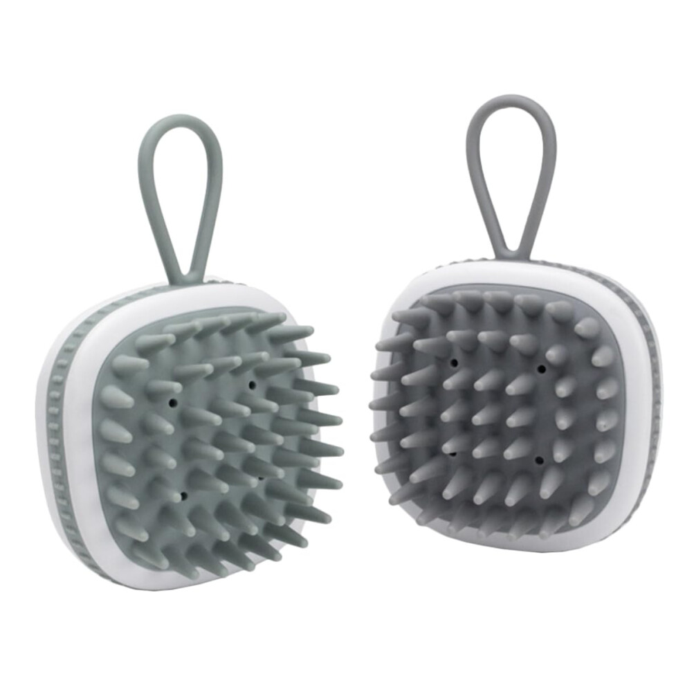 2pcs Silicone Scalp Massager Shampoo Brush for Deep Cleansing and Hair Growth Ref: 3977