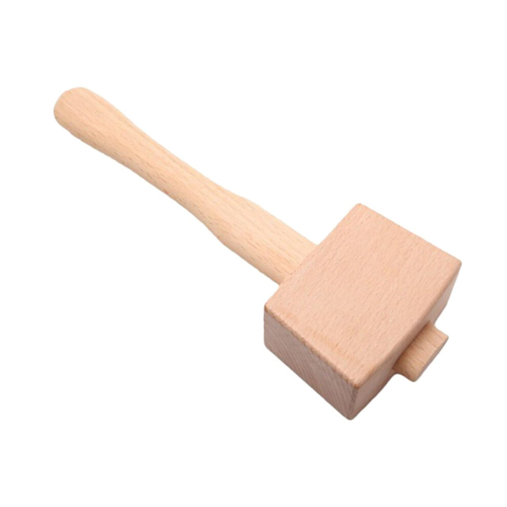 Wooden Mallet Handcrafted Leathercraft And Woodworking Hammer With Smooth Polished Surface And Secure Grip 9187378581452