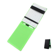 Portable Golf Scorebook PU Leather FlipOpen Design Pocket Size Black