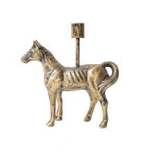 Candle Holder Nordic Cast Iron Vintage Animal Mantel Table Decor Antique Distressed Gold Horse