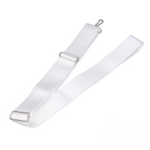 Sangle de support de filet de tennis réglable avec boucle en acier inoxydable, blanc