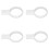 4 Pack Silicone Tennis Grip Trainer for Racket Practice White 12