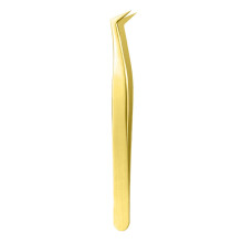 Pinça para cílios em aço inoxidável de grau cirúrgico, resistente à ferrugem e antiestática, ideal para extensões de cílios. Ferramenta de