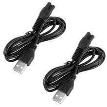 Slijtvaste universele oplaadkabel voor scheerapparaten, USB-voedingskabel voor scheerapparaten, 8-vormige connector, hoge geleidbaarheid,