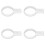 4 Pack Silicone Tennis Grip Trainer for Racket Practice White 10