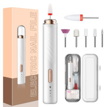 Bezprzewodowa wiertarka do paznokci, przenośna, ergonomiczna konstrukcja z ładowaniem USB, niskie wibracje, regulowana prędkość do usuwania