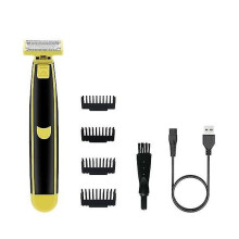 Aparat de ras igienic masculin impermeabil, lungime reglabilă cu piepteni limitatori pentru tundere personalizată, design cu lamă flotantă care