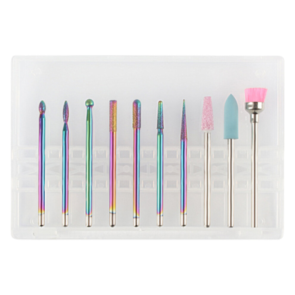 Tungsten Carbide Drill Bit Set, Nail Grinding with Two Way Rotation, Professional Manicure Drill Bits for Gel Nails, Reusable Nail Tools, Perfect for