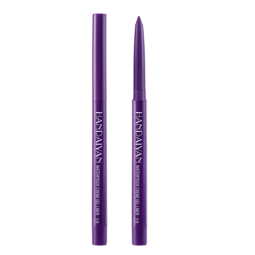 Purple Eye Liner Pencils, Waterproof Smudge-Proof Retractable Lasts 24H +, Good-Performance Transfer & Smudge Proof Eyeliner, Vibrant Eyeliner Pencil