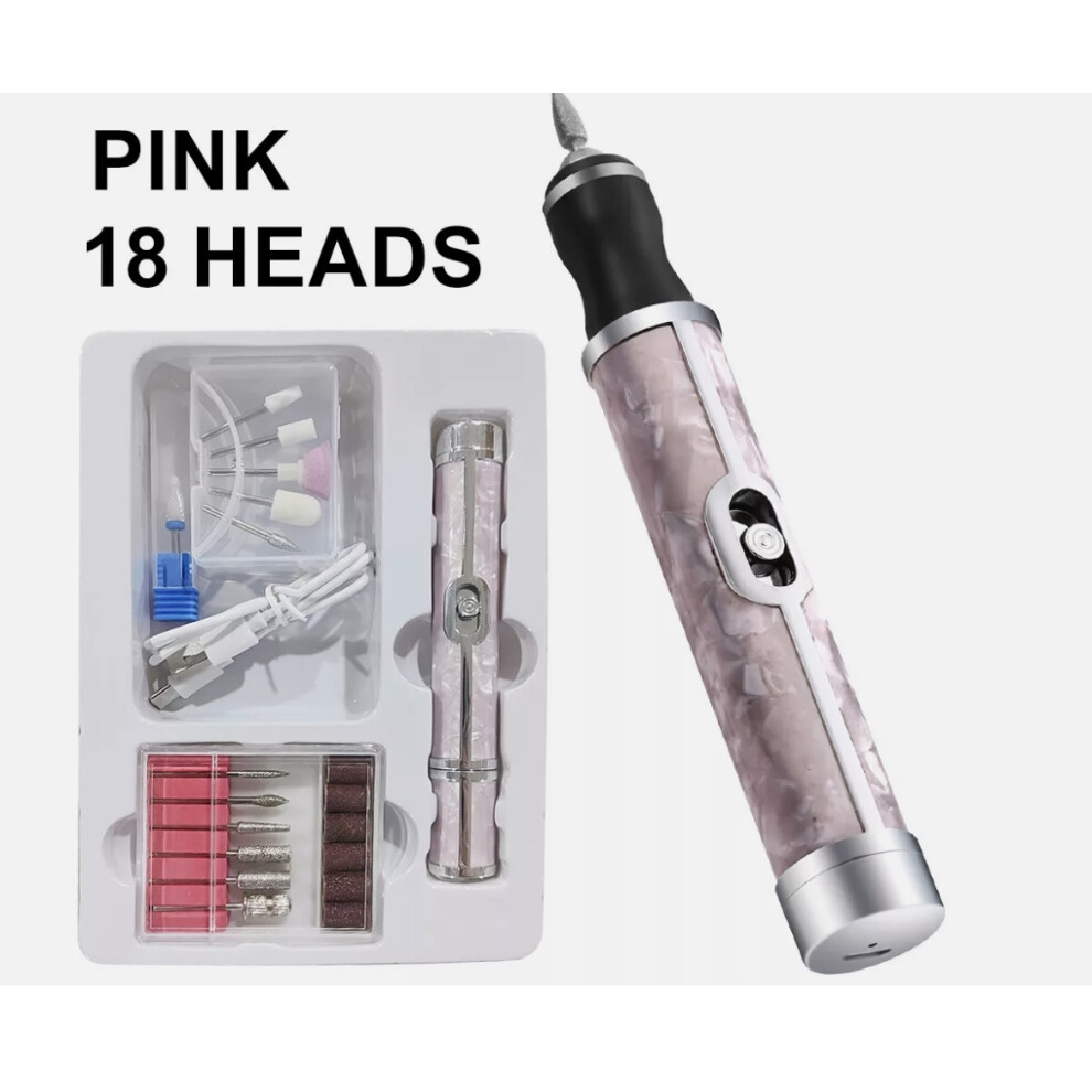 Professional Electric Nail File For Nail Technicians, Rechargeable Design With Hand & Foot Nail Care, Polishing Grinding Nursing Functions, Quick And