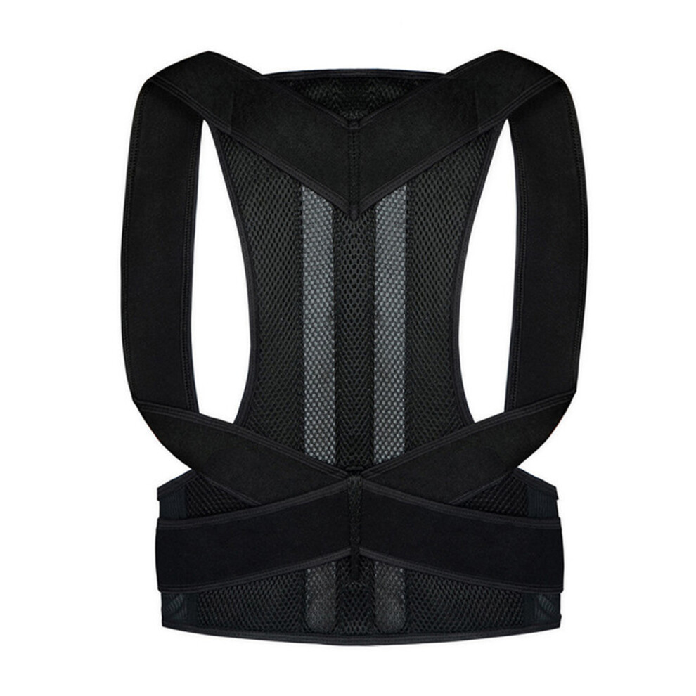 Lumbar Support Back Brace for Posture Correction, Breathable Fabric Posture Corrector with Spinal Curved Orthosis, Adjustable Back Straightener for H