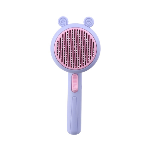Self Cleaning Slicker Brush Grooming Combs Massage-Purple