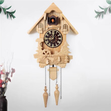 Wooden Cuckoo Clock BatteryPowered Wall Clock With Retro Pendulum Clock For Living Room Office Bedroom Decor