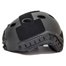 Fast Helmet Lightweight Airsoft Helmet With Padding, Adjustable Strap, Side Rails, Paintball, SWAT, Black