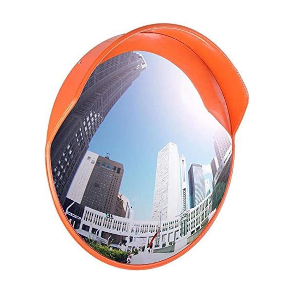 60Cm Convex Traffic Safety Mirror For Driveway And Parking Lot With Adjustable Angle Light 9199774222082