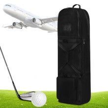 Travel Golf Bag Driver Protector With Wheels Waterproof Foldable Golf Bag Airplane Travel Compatible Outdoor Range Beach