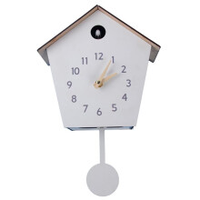 Cuckoo Clock Retro Wooden Wall Clock BatteryOperated Quartz Movement With Cuckoo Call And Music Movement, Bird Hanging Clock Home Decor
