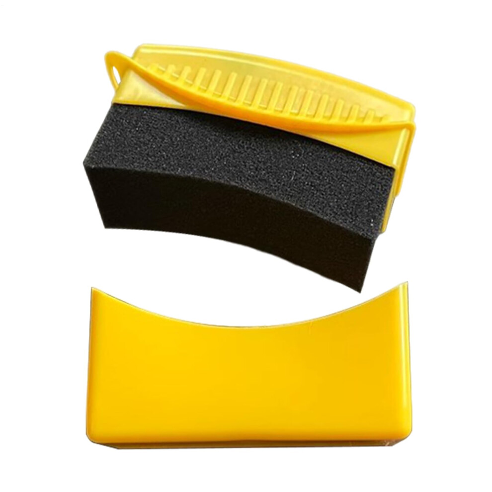 Tire Shine Applicator Pad With Cover, Ergonomic Grip, Reusable Sponge For Auto Detailing 9382693573490