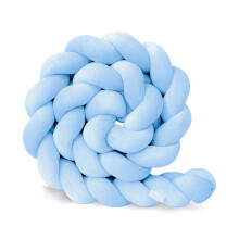 Braided Mat Cuddle Cushion Blue 2.5 m Knot Nursing Cushion Bed Guard Rail Knotted Soft All Round Protection