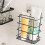 Wall Wire Baskets, Metal Wire Bin Rack, Adhesive Toilet Paper Basket, Rectangular Wall Organizer, Home Kitchen Bath 5