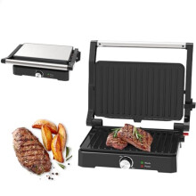 3in1 Panini Press Grill and Sandwich Maker with Adjustable Temperature and NonStick Plates