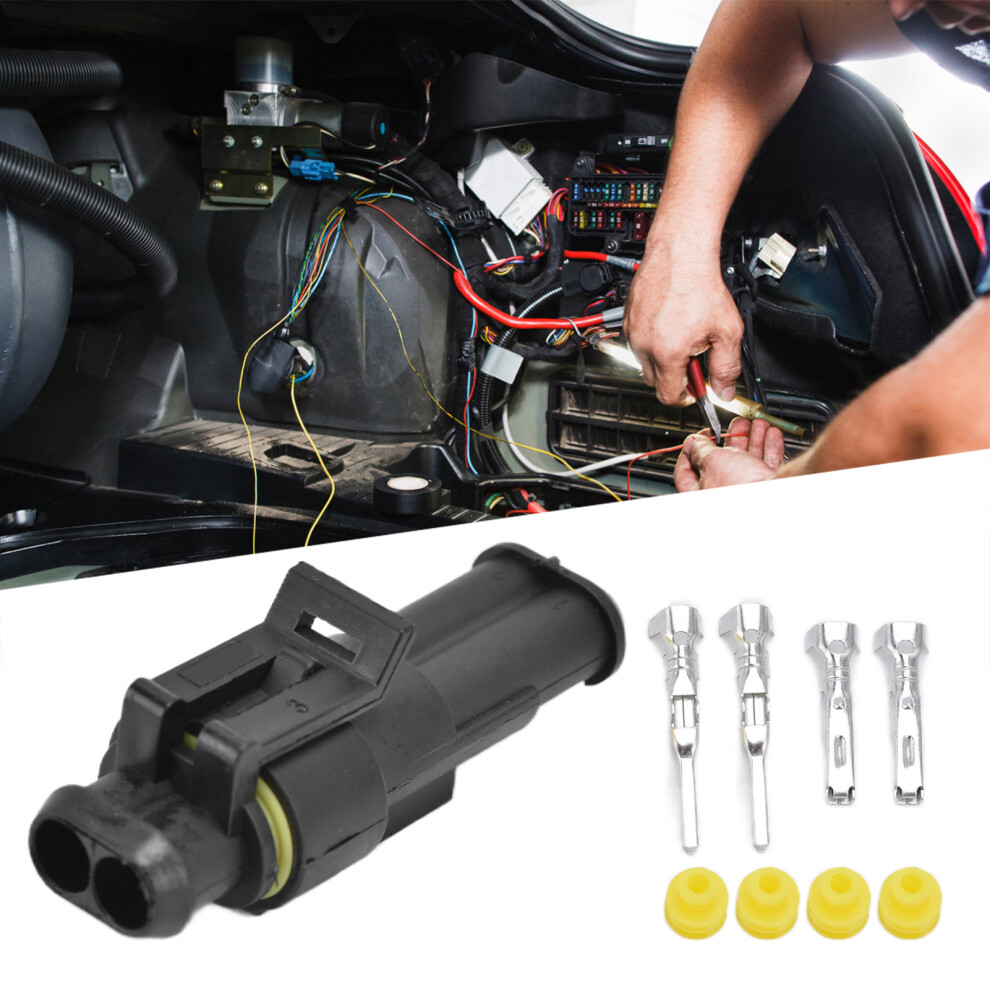 Waterproof Connectors Kit 1.5Mm Ip67 Auto Electrical Wire Plug Terminals 8791377447834