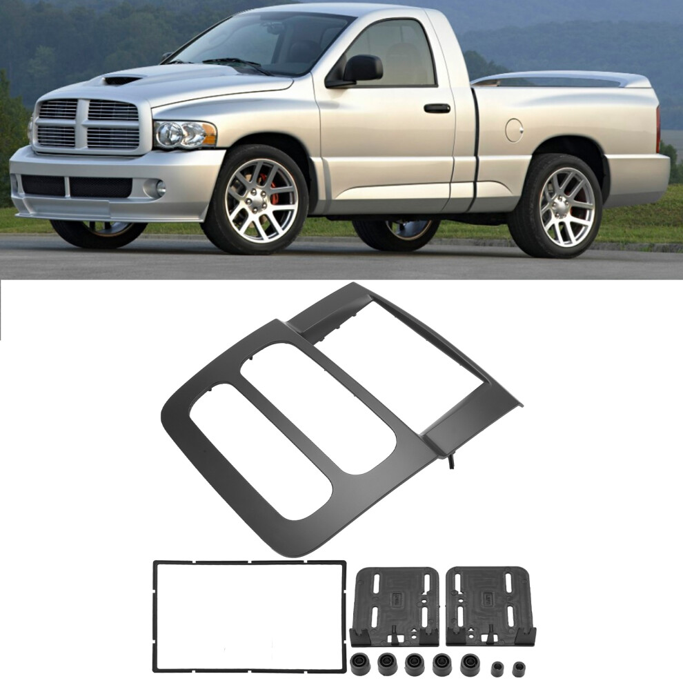 Durable 2Din Dash Bezel Trim For Dodge Ram Stereo Upgrade 6901377447877