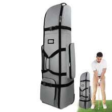 Travel Golf Bags With Wheels Airlines Approved Foldable Waterproof Golf Club Travel Cover Grey
