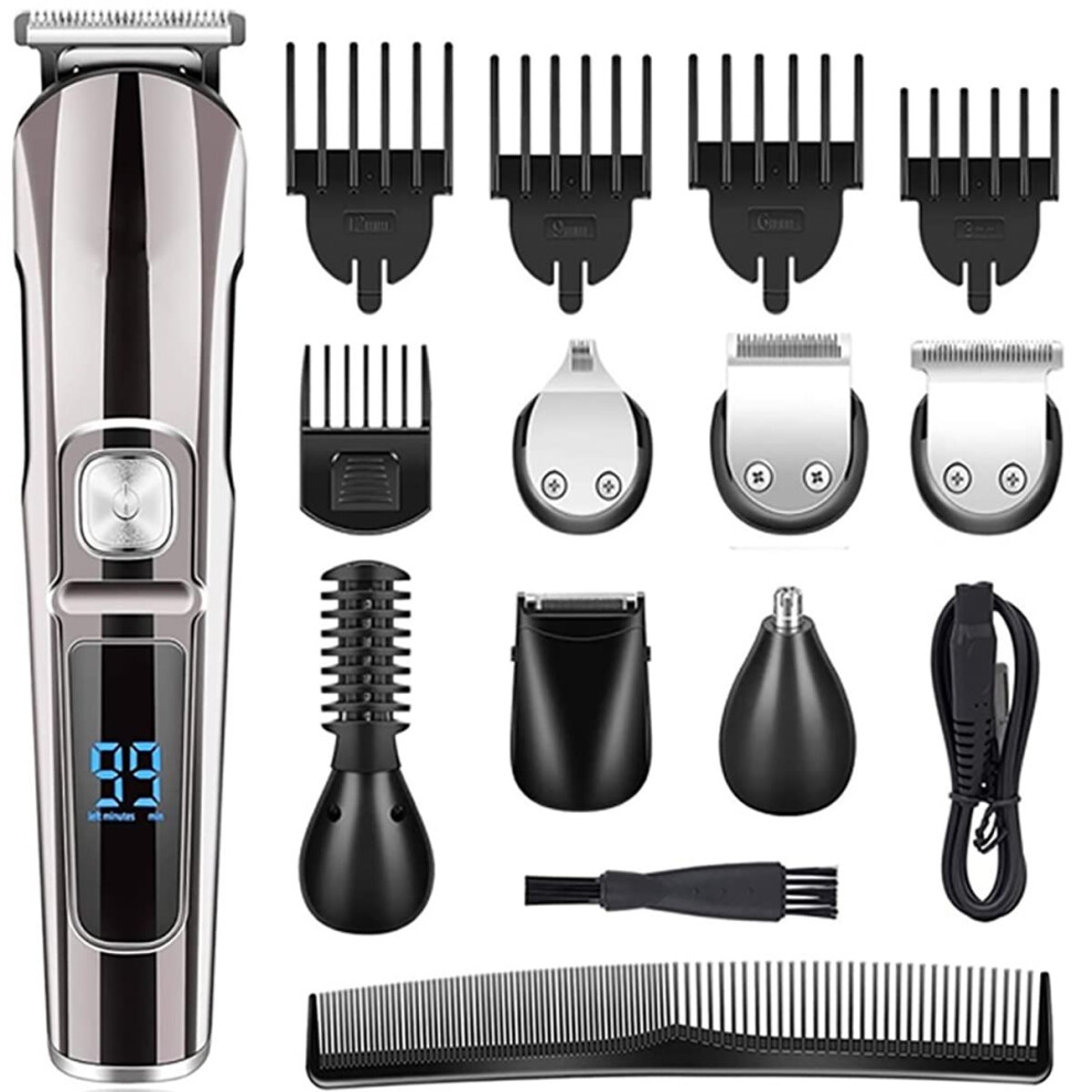 Hair Clippers for Men, IPX7 Waterproof Beard Trimmer Kit with Fast USB Charging Low Noise Motor