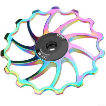 Rear Derailleur Wheel With Porcelain Bearings 11T For Road Bike Colorful