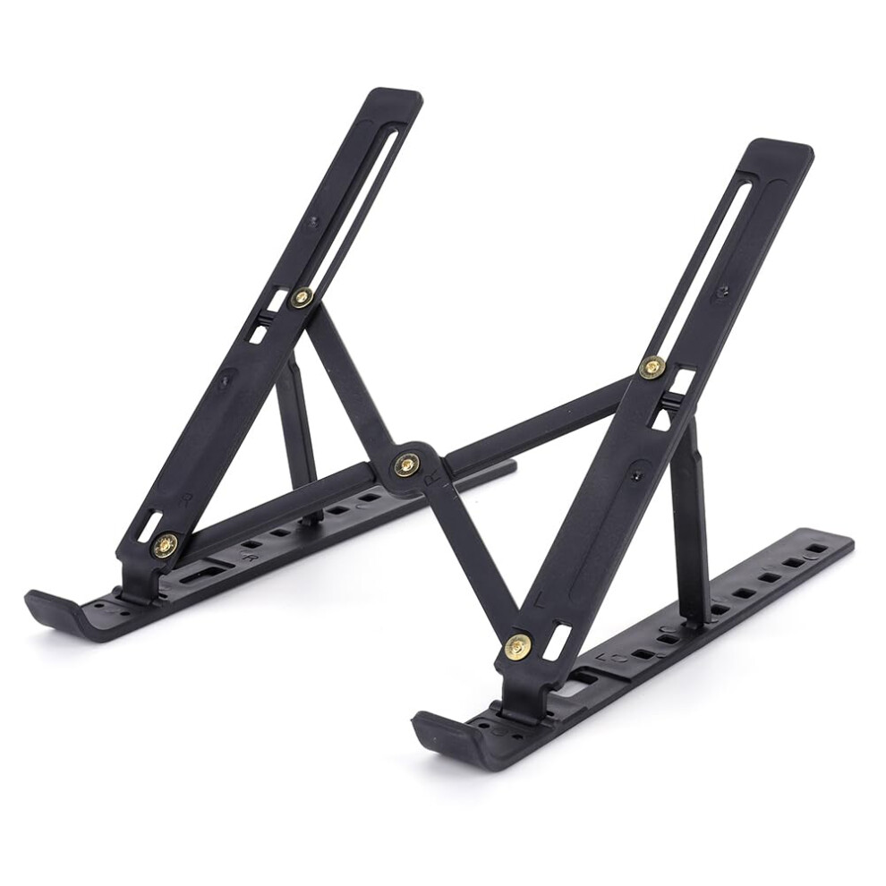 Laptop Stand Collapsible Foldable Desk Stand Adjustable Riser Portable Bracket For Laptop And Tablet Black 9199774223607