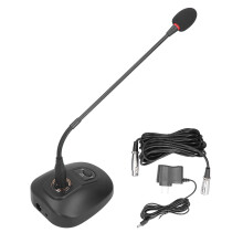 Gooseneck Condenser Microphone Noise Reduction High Sensitivity Pickup Beautiful Base Design For Live Events Video Conferencing LED Indicator Phantom