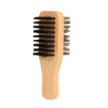 Dual Sided Beard Grooming Tool, Beard And Hair Styling Exfoliating Skin Care With Soft Boar Bristles For Shine And Health, Ergonomic Handle For Contr