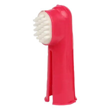 Komfortable Fingerzahnbürste für Haustiere, Fingerzahnbürste für Hunde und Katzen mit weichen Silikonborsten, BPA-frei, ungiftig, mit