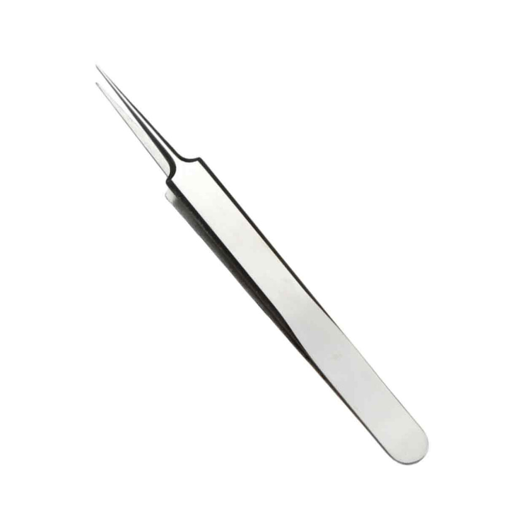 Curved Tweezers Blackhead Remover for Nose Care, Oblique Tweezers Pimple Popper Tool with Straight Tweezers, Facial Blackhead Remover Stainless Steel