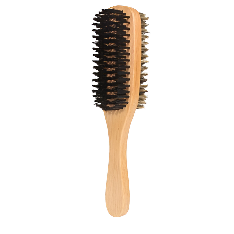 Nylon and Boar Bristle Beard Brush, Ergonomic Handle Design for Men, Double Sided Beard Brush for Effective Exfoliation, Beard and Mustache Brush for