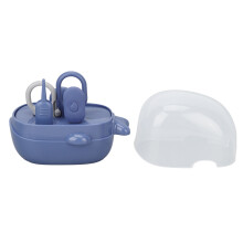 Veilige nagelverzorgingsset voor baby's, LED-oorverzorgingsset met ergonomische handvatten, schattige babymanicureset met cartoonfiguurtjes in felle