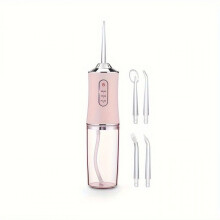 Oral Irrigator For Complete Mouth Cleaning, 360 Rotatable Nozzle With Powerful Pulse Technology, Portable Cordless Water Flosser For Gums Braces Car